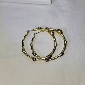 Hoop earrings with multi-color crystals